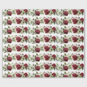 Romantische rode rozen cadeaupapier (Vlak)