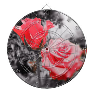 Romantische rode rozen dartbord