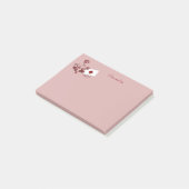 Romantische rode rozen en envelopzegel personalise post-it® notes (Schuin)