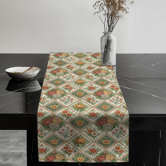 Romantische Rode Rozen Tafelloper  Tegel Charm