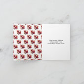 Romantische rode rozen verjaardag kaart (Binnen)