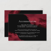 Romantische Rode Watercolor Accommodaties Informatiekaartje (Voorkant / Achterkant)