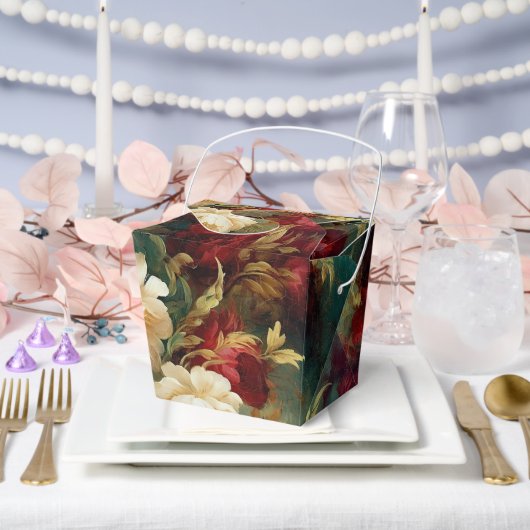 Romantische rode witte bloemen bruiloft bruidsfees bedankdoosjes (Huwelijk)