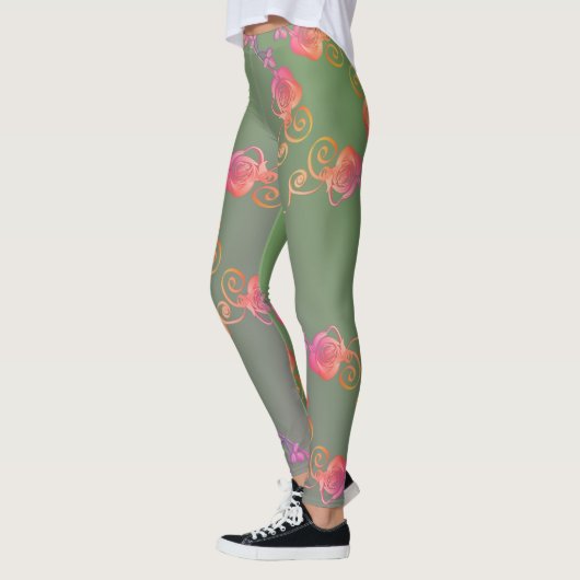 Romantische Roos- en Moss-Leggings Leggings (Links)