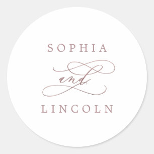 Romantische Roos Gold Calligraphy Envelope Seals Ronde Sticker