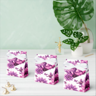 Romantische Roze Bloem Bedankdoosjes