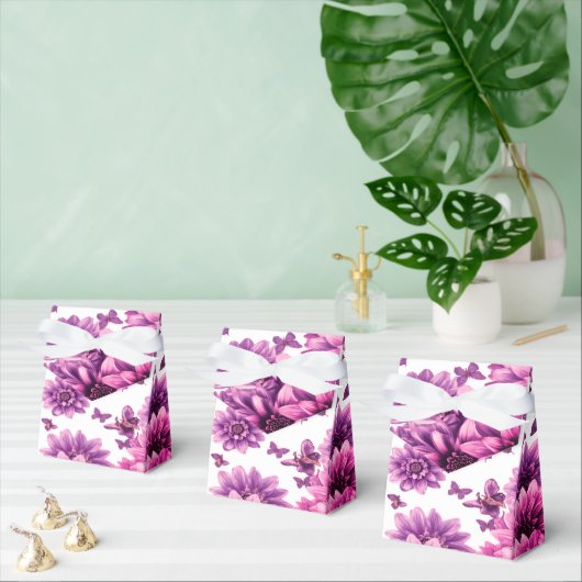 Romantische Roze Bloem Bedankdoosjes (Meervoudige)