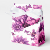 Romantische Roze Bloem Bedankdoosjes (Voorkant Zijde)