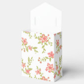 Romantische roze bloemen bruiloft bedankdoosjes (Geopend)