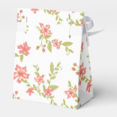 Romantische roze bloemen bruiloft bedankdoosjes (Achterkant)