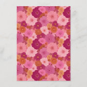 Romantische Roze Bloemen Informatiekaartje (Achterkant)
