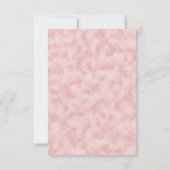 Romantische roze bloemige trouwreceptie uitnodigin kaart (Achterkant)