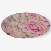 Romantische roze crème Rozen Papieren Bordje (Gekanteld)