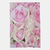  romantische roze crème rozen theedoek (Verticaal)