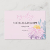 Romantische Roze Dahlia Waterverf Art Behuizing Ka Informatiekaartje (Voorkant)