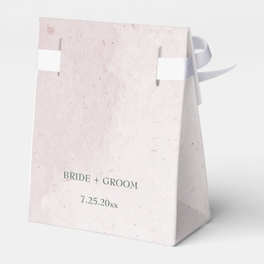 romantische roze en champagnebloemen bruiloft bedankdoosjes (Achterkant)