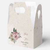 romantische roze en champagnebloemen bruiloft bedankdoosjes (Geopend)