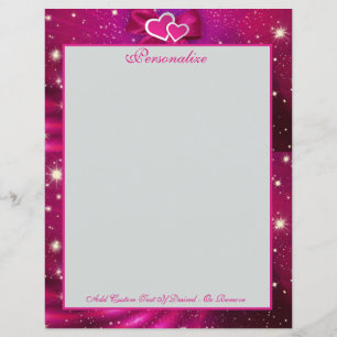 Romantische roze en Paarse harten, poten en stange