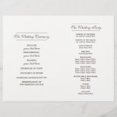 Romantische Roze | Gold Foil Wedding Programs (Achterkant)