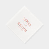Romantische Roze Gouden Calligrafie Folie Servetten (Rechts)