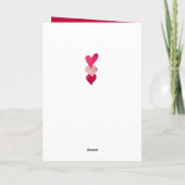 Romantische Roze Hart Couple Foto Valentijnsdag Feestdagen Kaart (Achterkant)