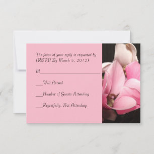 Romantische Roze Orchidee RSVP kaart
