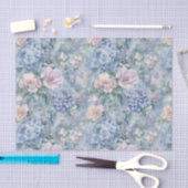 Romantische Roze Paarse Bloemige Bruiloft Tissuepapier (Craft)