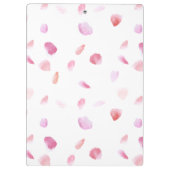 Romantische roze perzik Roos bloemblaadjes Klembord (Achterkant)