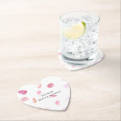 Romantische Roze Perzik Rozenblaadjes Bruidsdouche Kartonnen Onderzetters (Insitu)