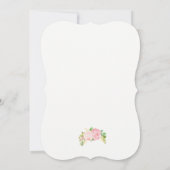 Romantische roze pioen bruids douche uitnodigingen (Achterkant)