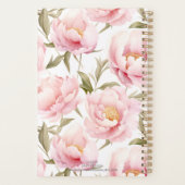 Romantische Roze Pioen Planner (Achterkant)