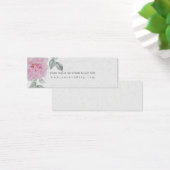 Romantische roze pioenen bruiloft website RSVP Mini Visitekaartjes (Bureau)