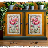 Romantische Roze Pioenen DA1R Decoupage Tissuepapier