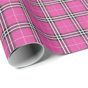 Romantische Roze Plaid Cadeaupapier