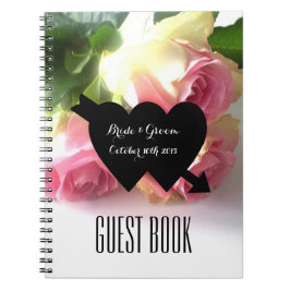 Romantische roze roze foto's bruiloft notitieboek