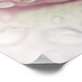 Romantische roze roze roze met regendruppelmacro poster (Hoek)