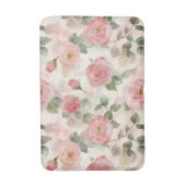 Romantische Roze Rozen Bloemen Badmat (Voorkant Verticaal)
