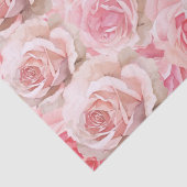 Romantische Roze Rozen Bloemige Bruiloftsdouche Tissuepapier (Detail)