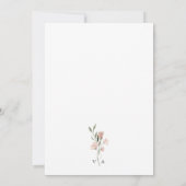 Romantische  roze rozen bruiloft kaart (Achterkant)