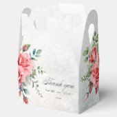 Romantische roze rozen & kalligrafie Dank u Bedankdoosjes (Geopend)