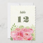 Romantische Roze Rozen Waterverf Bruiloft Kaart (Achterkant)