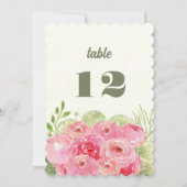 Romantische Roze Rozen Waterverf Bruiloft Kaart (Voorkant)