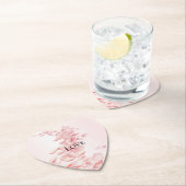 Romantische Roze Rozenblaadjes Kartonnen Onderzetters (Insitu)