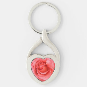Romantische Roze Rozenwaterdruppels Sleutelhanger