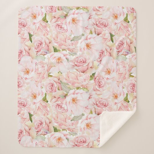 Romantische Roze Sherpa Deken (Voorkant)