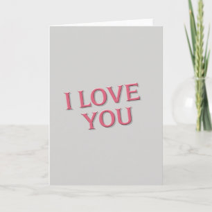 Romantische Roze Verheven Ik Hou Van Jou Kaart
