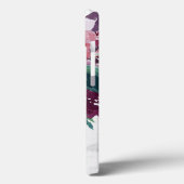 Romantische Roze Waterverf Floral Marble Case-Mate iPhone Case (Achterkant / Links)