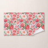 Romantische Roze Waterverf Rozen Bad Handdoek (Handdoek)