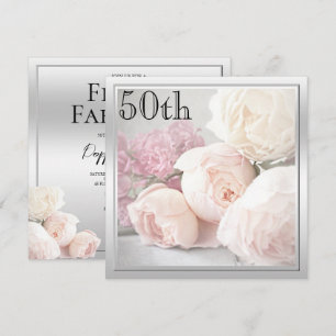 Romantische Rozen 50ste verjaardagsfeest Kaart
