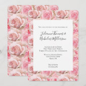 Romantische Rozen Bloemen Huwelijk Kaart (Voorkant / Achterkant)